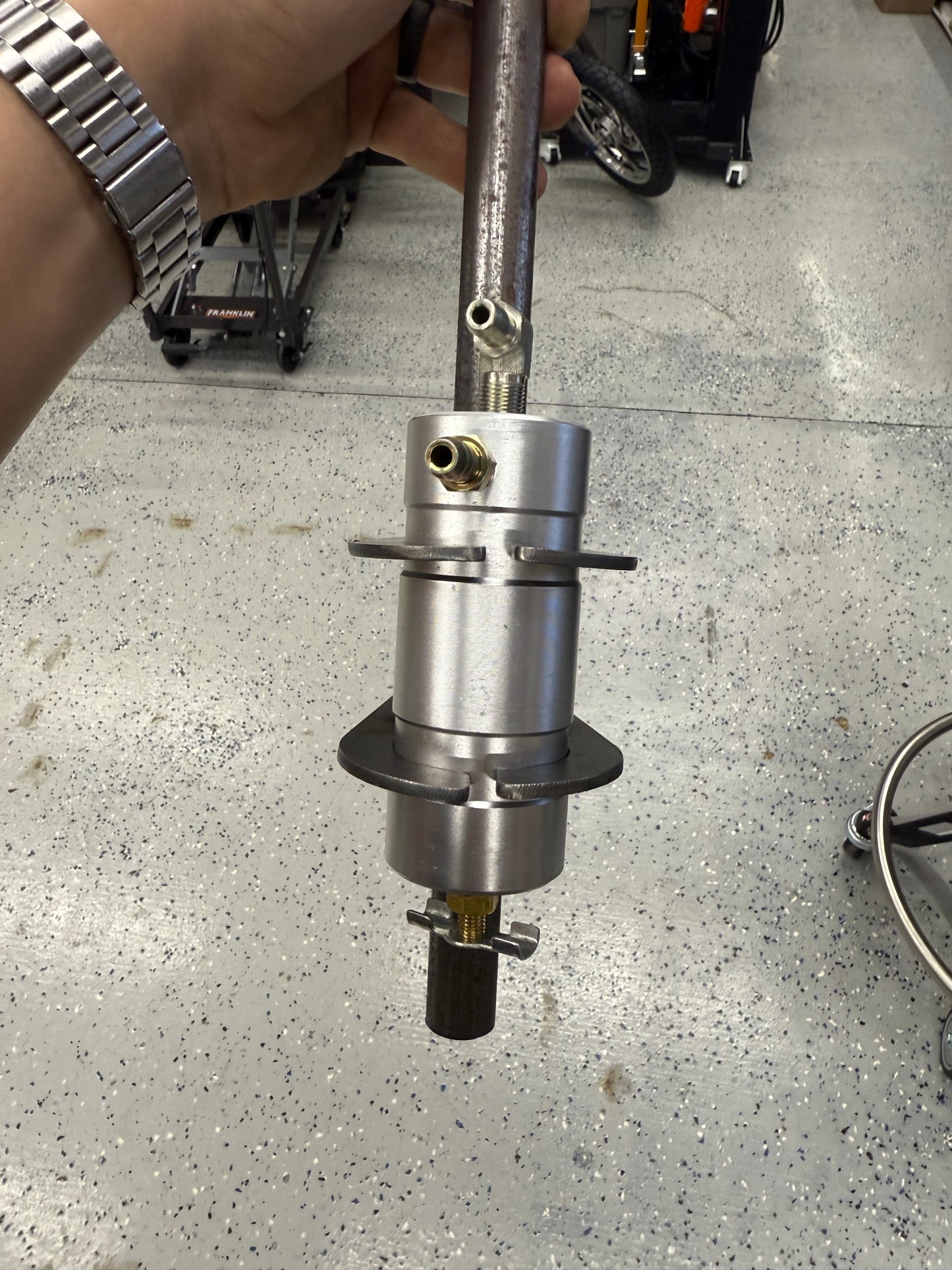 catch can mount clamp on