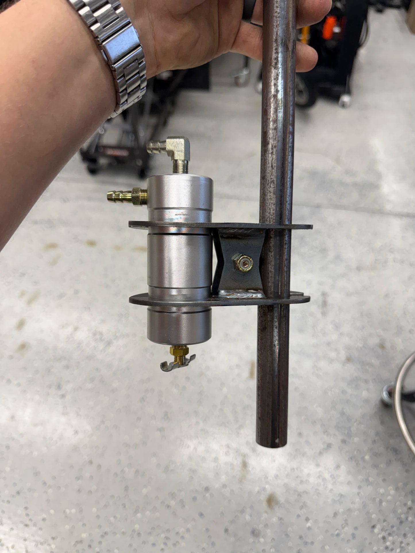 catch can mount clamp on