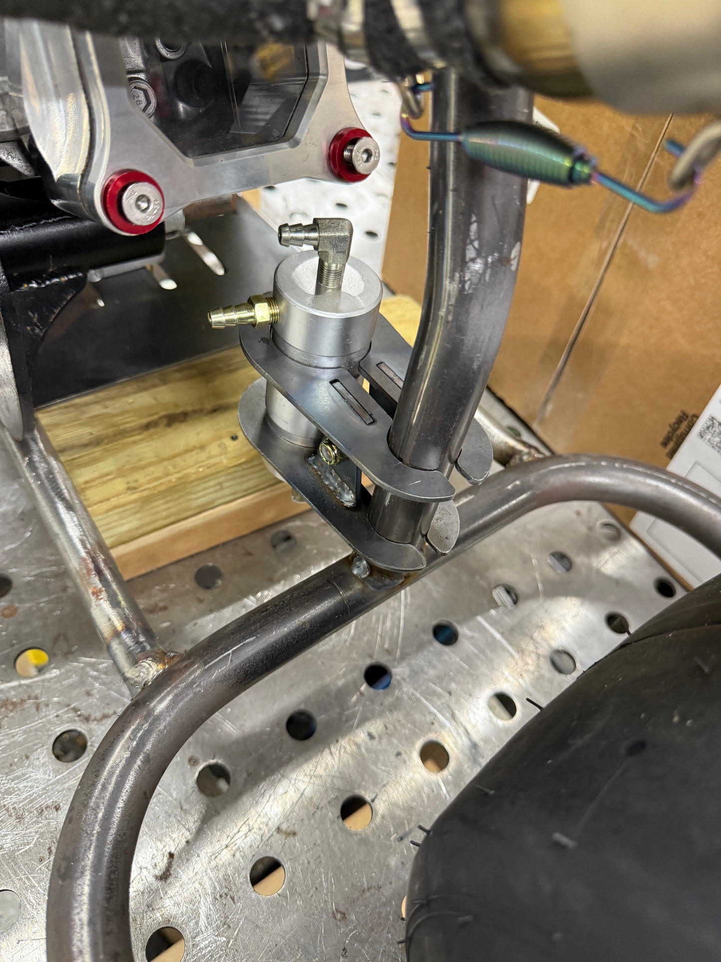 catch can mount clamp on