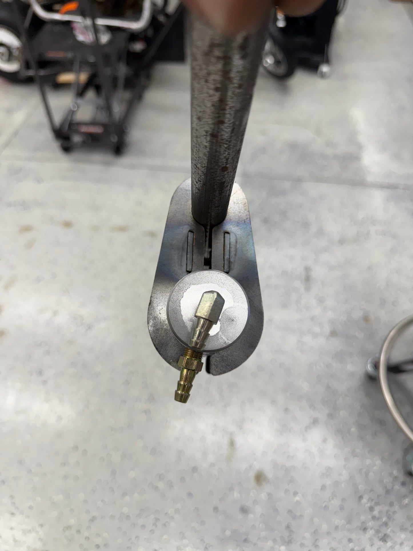 catch can mount clamp on