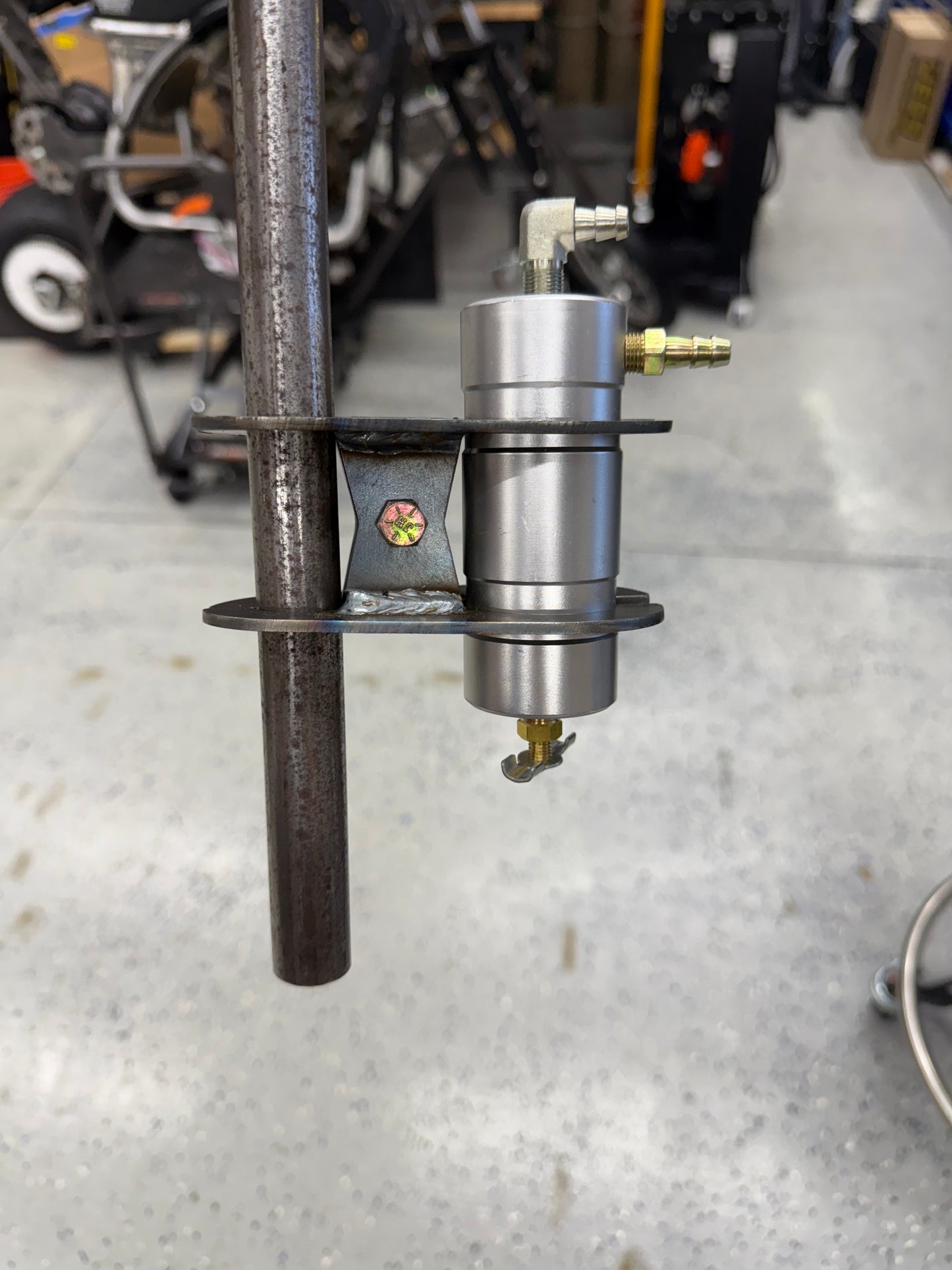 catch can mount clamp on