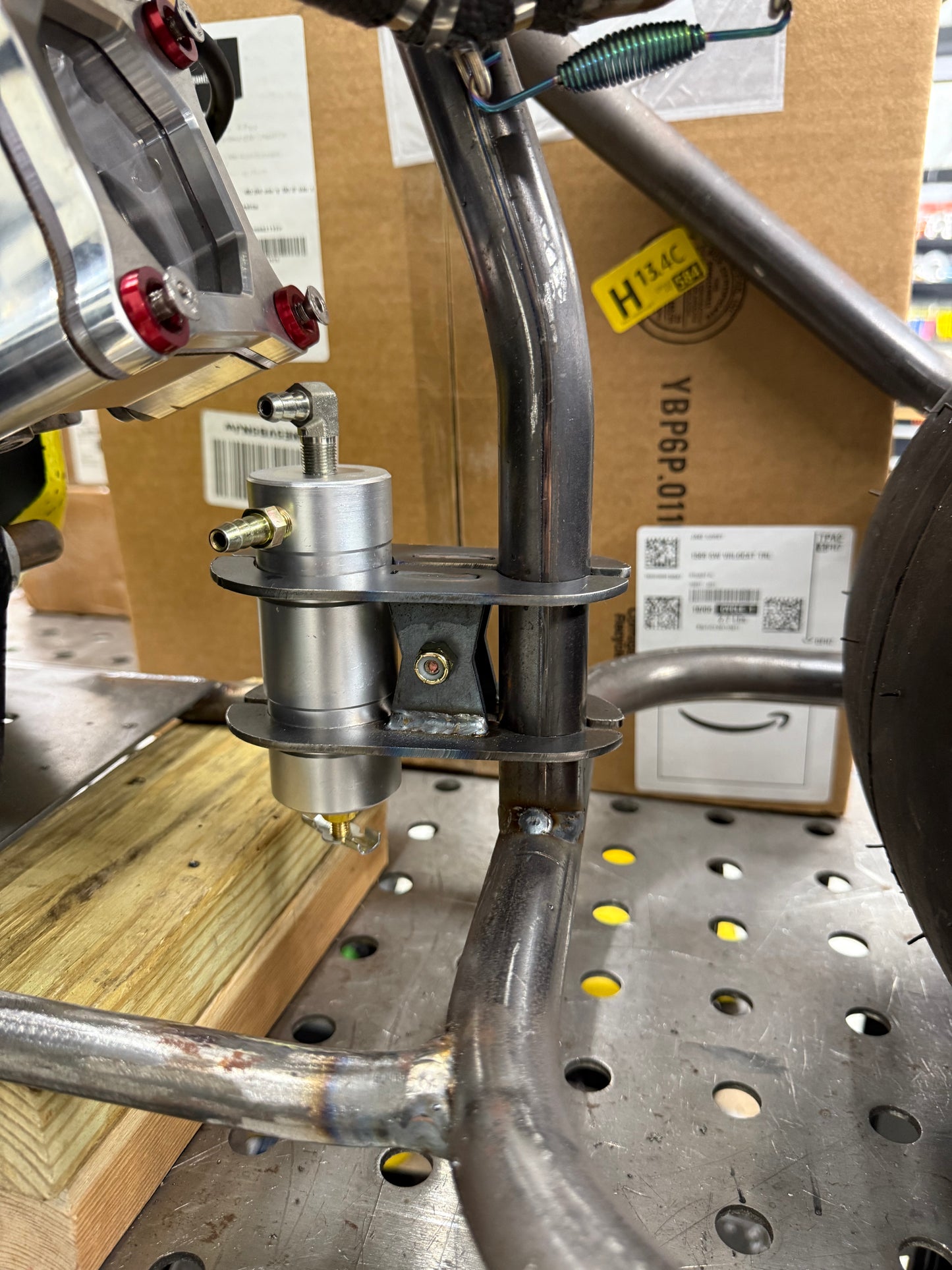 catch can mount clamp on